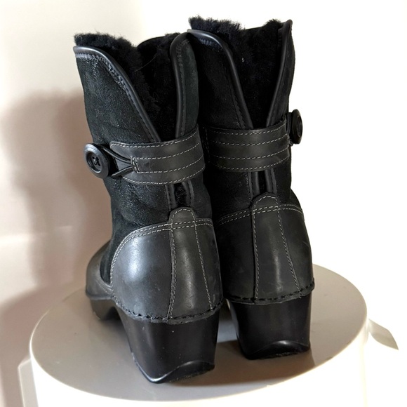 Dansko Harper Dark Gray Leather Pull On Booties Boots - Picture 6 of 10